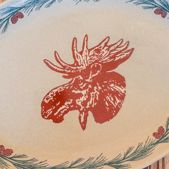 2000 Vintage Moose Platter-J. Ralph-Northwoods Collection-Stillmeadow Porcelain - Picture 3 of 6